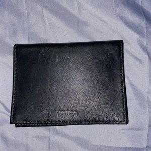 -Black leather coach wallet